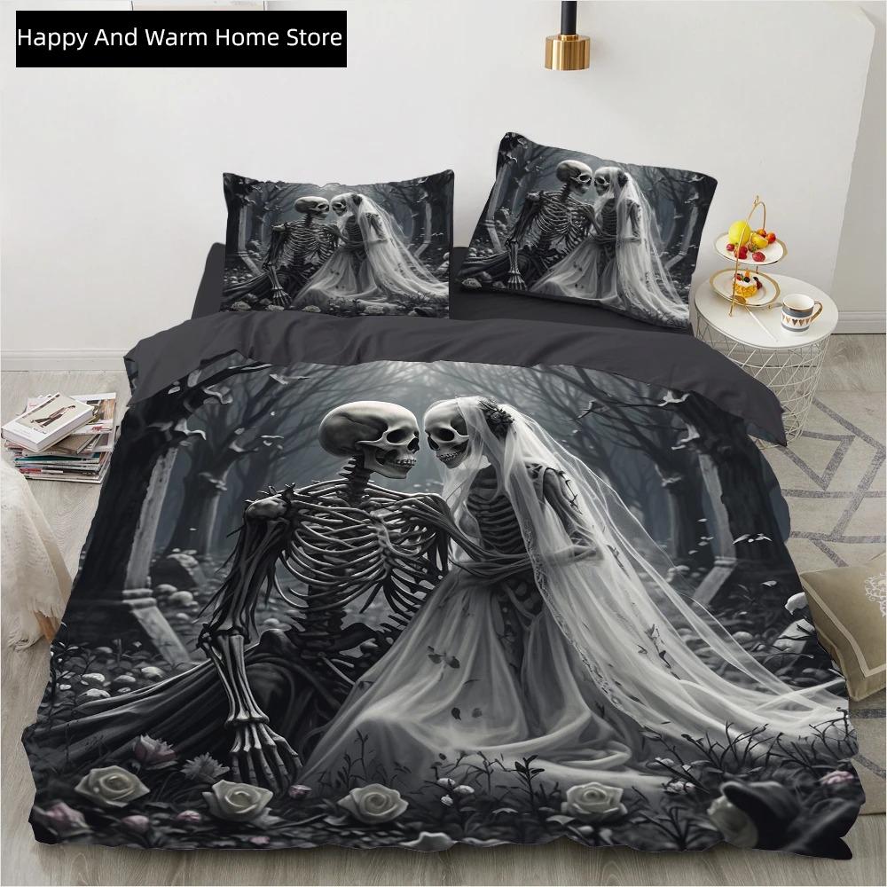 

Skul Weding Carton Warm Comforter Sets Beding Set Double Quen King Twin Ful Sized Dimensions Soft Duvet Cover Set Young Boys Young Girls White Bed 135*200cm Eu-Single