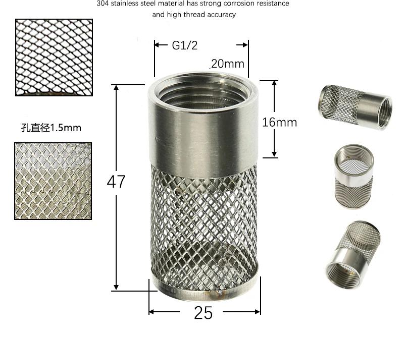 304Stainless Steel Female Thread Filter Agriculture Irrigation Mesh Filter Water Pump Hose Mesh Filter Aquarium Fish Tank Filter