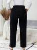 Plus Size Women's Versatile Knit Stretch Comfortable Straight-Leg Casual Pants
