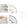 Shelf Bracket Fan Shaped Metal Wall Mount Decorative Holder Matte Finish Space Saving Sturdy