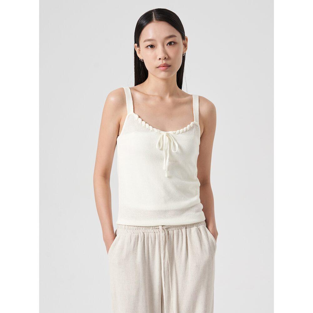 8Seconds Ribbon String Sleeveless Knit Ivory Ivory/M