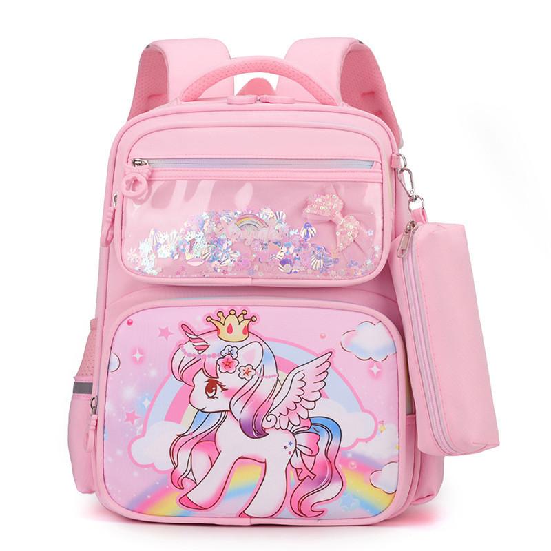 Cute Cartoon School Backpack For Kids With Adorable Kuromi Melody And Cinnamoroll Designs