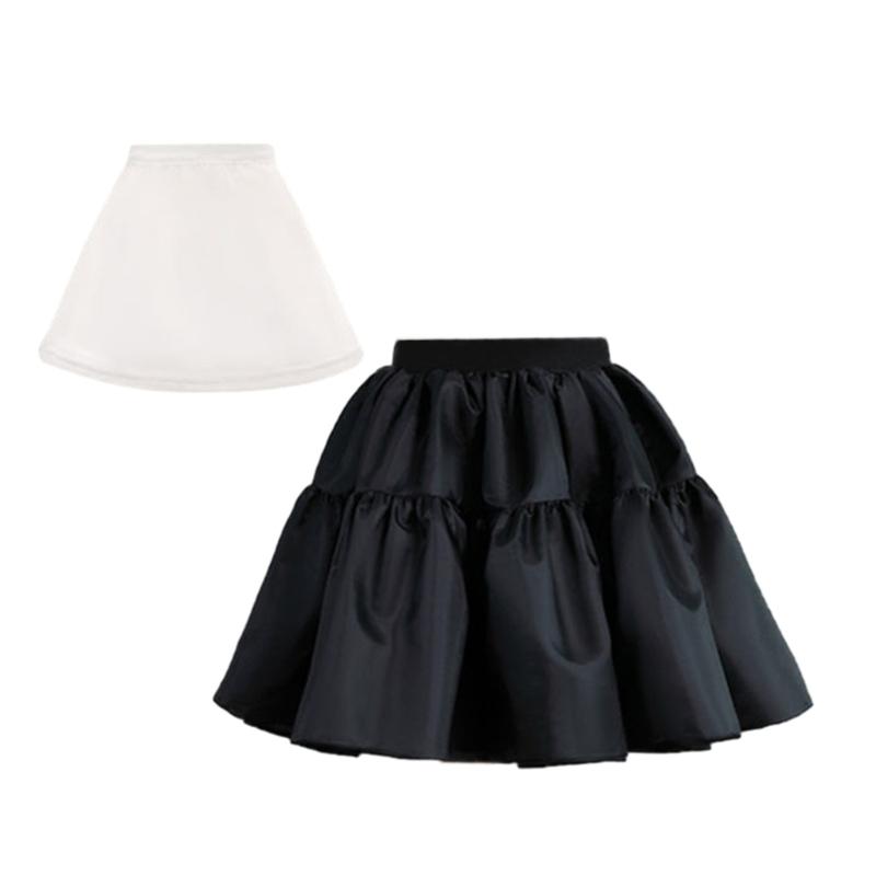 

Children Petticoat Lovely Skirt Support Elastic Waist Half Skirt Adjustment Cosplay Daily Photography Skirt Supplies 1 чёрный
