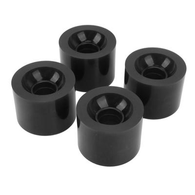 4PCS PU Skateboard Wheel Replacement Low Noise Multifunctional Land Surfboard Roller Casters Black