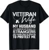 Veteranen-Ehefrau Armee-Ehemann Soldat Spruch Cooles Militär Lustiges Geschenk Unisex T-Shirt