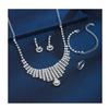 Necklace Set Light Luxury Claw Chain Tassel Jewelry Four-Piece Set Versatile Bridal Jewelry Design Bracelet