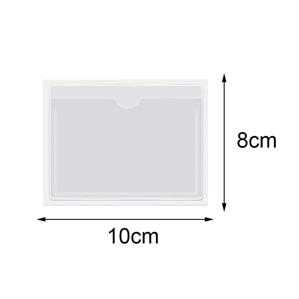 4pcs Adhesive Label Bag Self-adhesive Windshield Parking Permit Transparent Card Bag Plastic Card Cover Car Sticker
