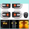 Bicycle Tail Light Wireless Remote Turn Signal With Charging For Night Cycling