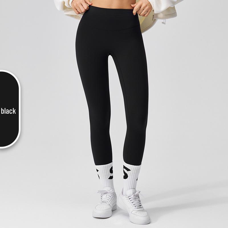 Nude Feeling High-Waisted Butt Lifting Yoga Pants: Peach Butt, Tummy Control, Slimming Fit, No Embarrassing Lines L чёрный