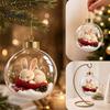 Decorações de Cena de Inverno 3D Bolas de Natal Iluminadas, Pingentes em Miniatura com LED Quente Ideias de Presente Personalizadas Luz, Bola de Acrílico Transparente