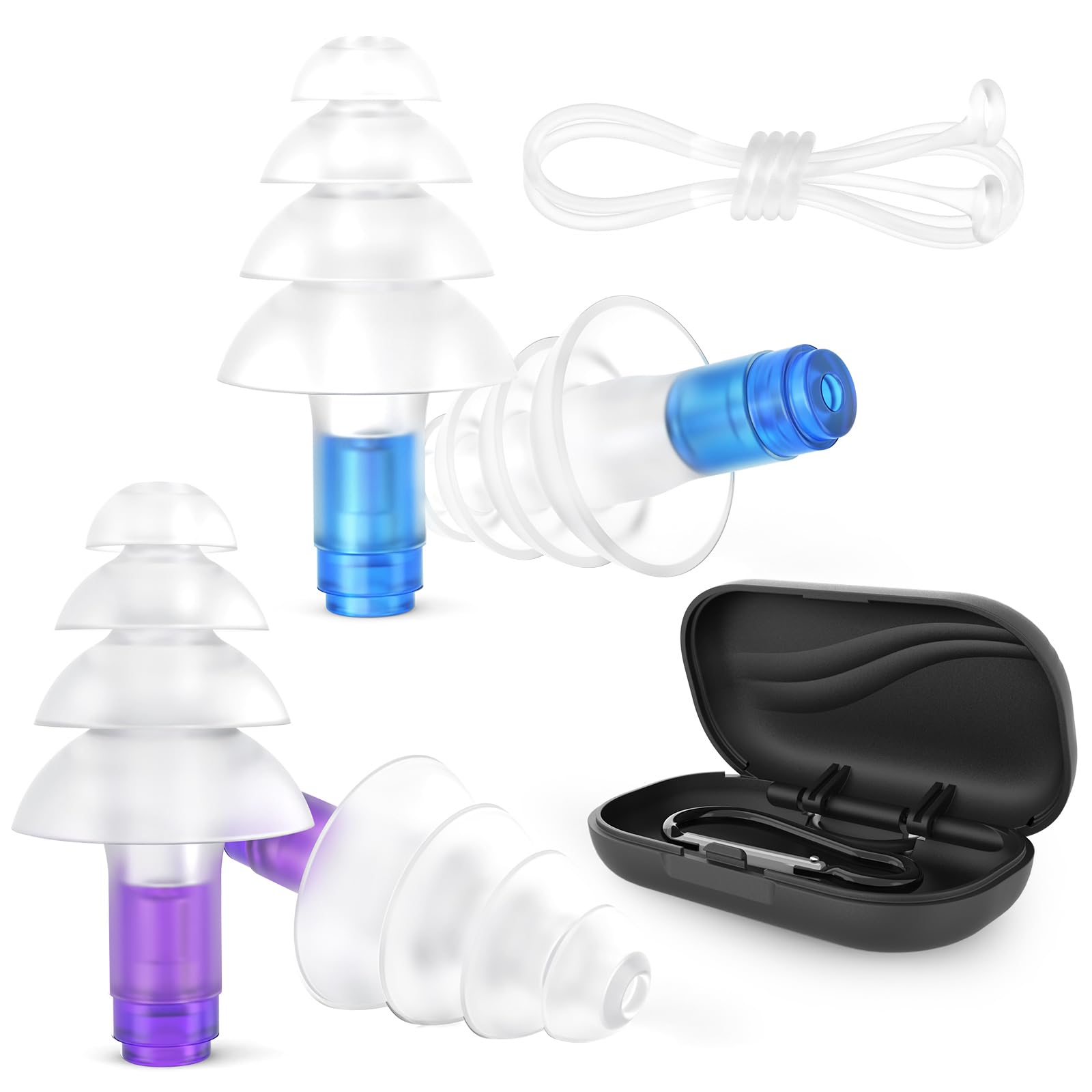 

Quietide Airplane Adjustable Pressure Prevent Hearing Reduce for with Carrying and Japanese Q49 Blue and Purple Earplugs, Adjustment, Damage, Stress,