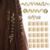 6/28Pcs/Set Hair Accessories Set Women Alloy Braid Beads Clips Easy To Use Hair Accessories Pirate Cosplay Hair Braiding Tools
