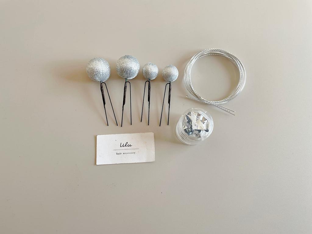 Japanese Traditional Silver Hair Ornament with Tamakanzashi and Mizuhiki Perfect for and Other Bridal Features Silver Strings. Coming-of-age