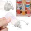 4Pcs/Set Mini Sauce Seasoning Bottle Barbecue Kitchen Portable Transparent Bottle PP Spices With Lid Jar Squeeze