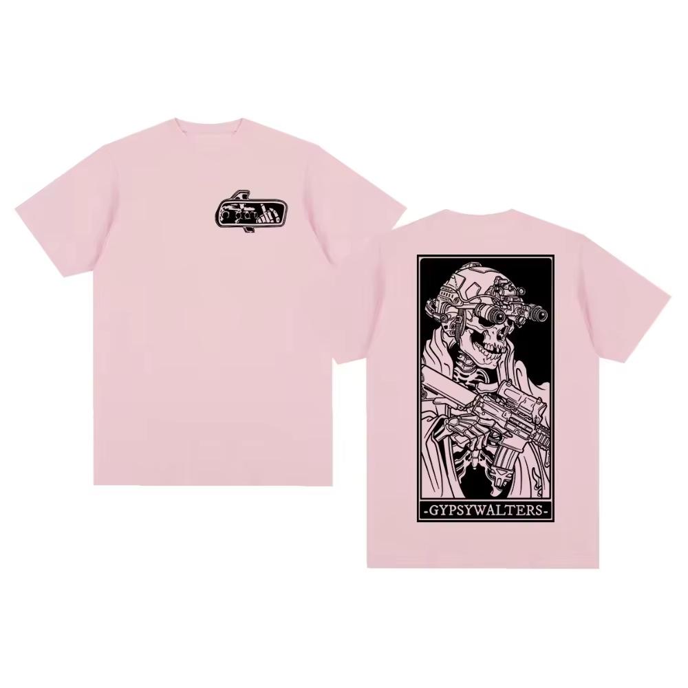 2025 New Summer Casual Short Sleeve T-Shir Print Cotton Regular Fit Round Neck Breathable Loose Unisex Tee Men Women Clothing