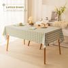 Waterproof and Oil-proof Solid Color PVC Table Cloth Anti-scalding and Washable Plaid Table Cloth Simple Rectangular Round Table Cover Cloth