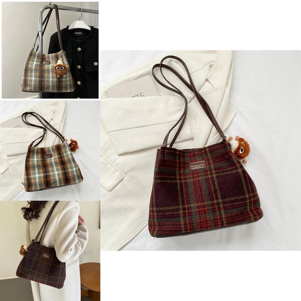 2023 New Style Woolen Street Fashion Tote Bag For Women With Large Capacity