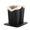 Lined Eyeglasses Holder PU Leather Pattern Double Glasses Stand Case Protective Anti-scratch Glasses Storage Organizer Unisex