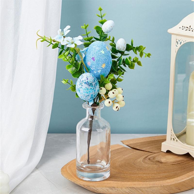 Sophisticated Easters Foam Eggs Bouquet Decoration Bright Color Suitable for Holiday Atmosphere Home Party Display