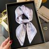 New luxury leopard print small square scarf imitation silk headscarf spring thin printed neck wrap scarf for women