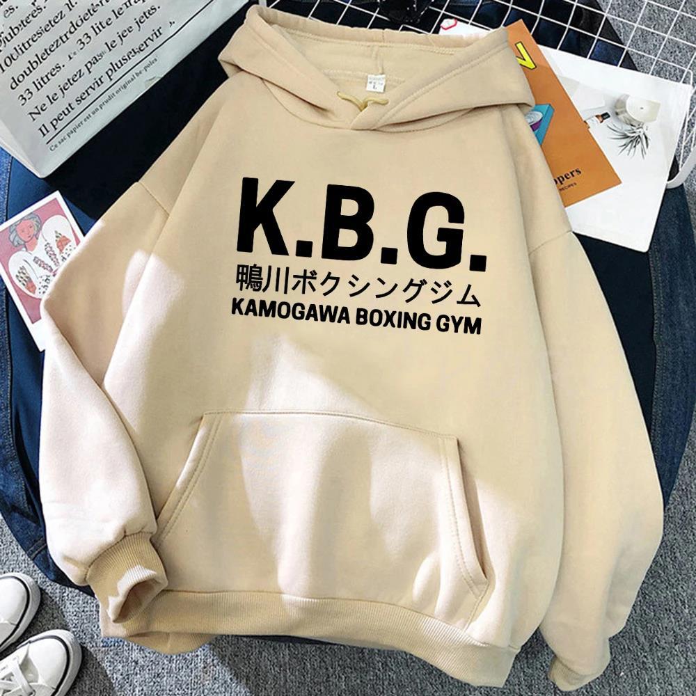 KBG  anime Hajime No Ippo Kamogawa Boxing Gym Hoodies Women