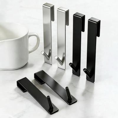 1/2 Stück Spurloser Haken Rahmenlose Glastüren Bis zu 3/8 Zoll Dick Duschhaken Edelstahl Badezimmer Handtuchhaken Bademantelhaken