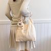 Fashion women's bag simple rabbit shoulder bag female student Korean version canvas bag cartoon large capacity handbag commuter bag