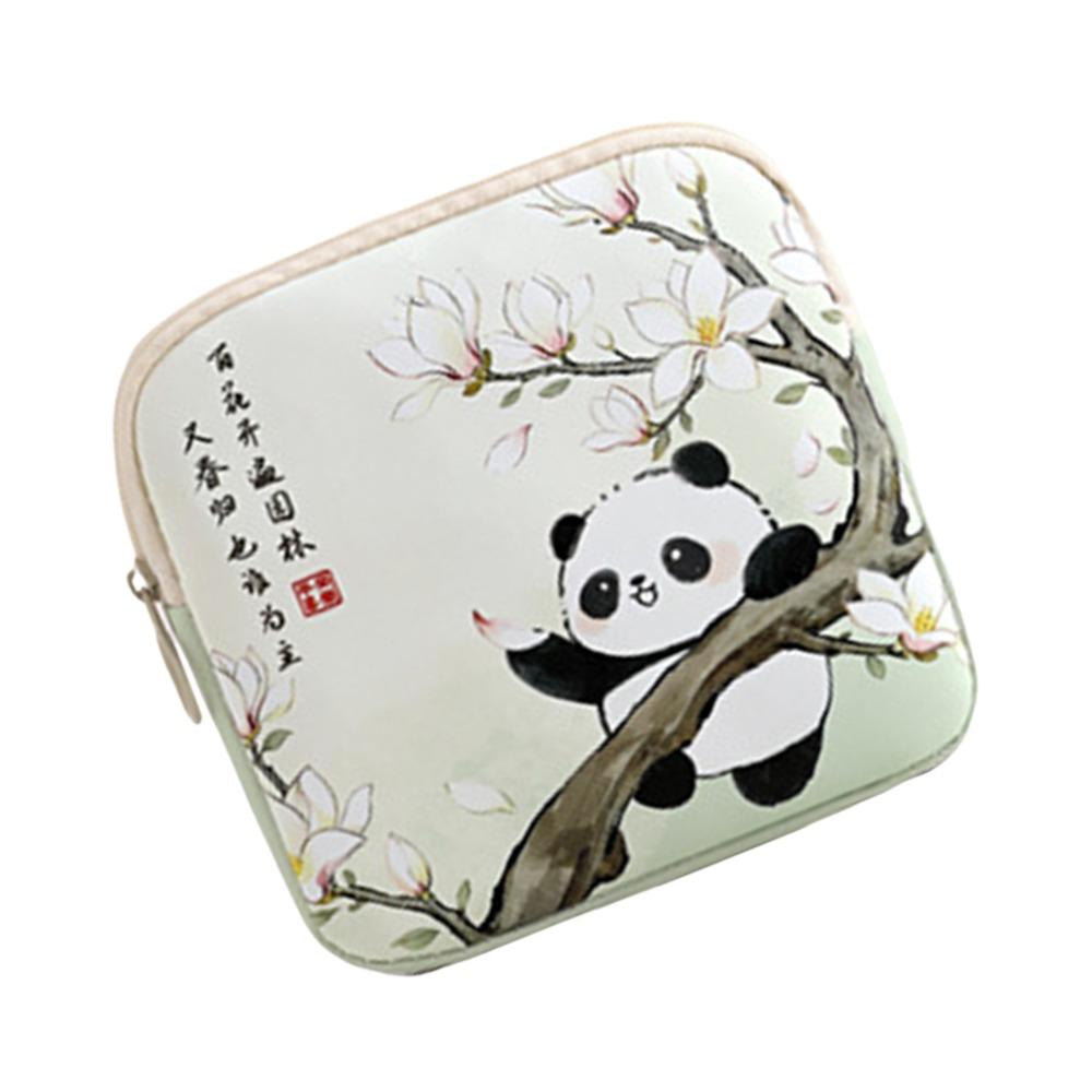 PVC Cosmetic Bag Large Capacity Coin Purse Portable Sanitary Pads Bag