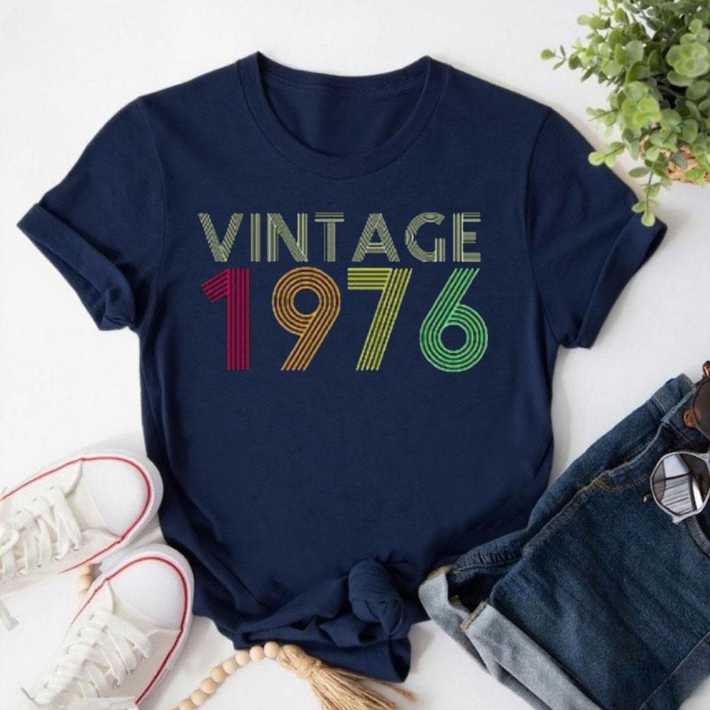 Vintage 1976 Shirt 50th Birthday Shirt 50th Birthday Gift for Dad Mom 50th Birthday Gift Retro Tops Gift for Unisex Women