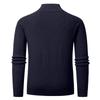 Men's Vertical Rib Knit Half-Zip Stand Collar Woolen Sweater