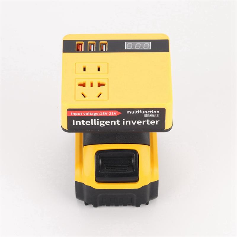 Multifunction Power Inverter DC18V to 220V Inverter Adapter Power Supply Inverter for Home Appliance for Dewalt 18V 20VJKL NONE