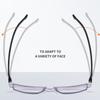2Pcs Rimless Bifocal Progressive Reading Glasses Men Women Near And Far Anti-Blue Light Eyesglasses Rectangular Glasses Eyewear