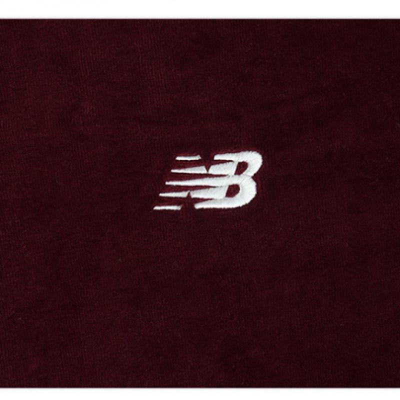 New Balance Velour Long Hoodie Burgundy