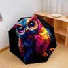 1 PC Automatic Folding Umbrella - Owl Artwork Pattern, Portable & Foldable Design with 8 Ribs, Christmas Birthday Gifts