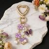 Hanger Enamel Butterfly Keychain Zinc Zinc Alloy Bag Charm Trendy Flower Pendant  Women