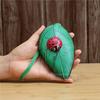 First Layer Cowhide Creative Tree Leaf Seven Star Ladybug Mini Change Bag Tree Leaf Key Bag Hand Bag Hand Bag