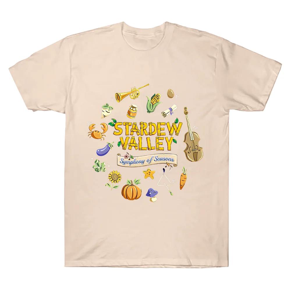 Symphony of Seasons Tour T-Shirt Stardew Valley T Shirt Gamer Lover Cotton Short Sleeve Tshirt Women Men Cotton Clothing