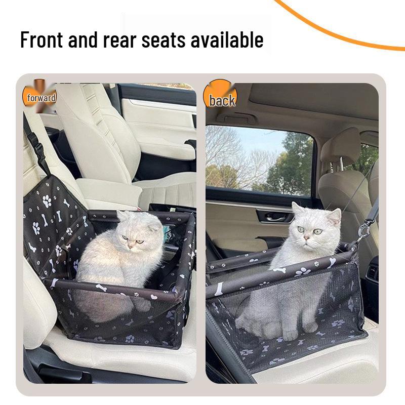 Pet Car Travel Dog & Cat Bed: Winter-Ready, Detachable, Washable, and Safe for Small Pets