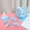 Lot de 30 jolies boîtes à bonbons en forme de biberon, bleues, pour la décoration d'événements, de baptêmes et de fêtes.
