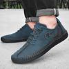 Men’s Moccasins Green Driving Shoes Wide Blue Flats Casual Shoes Plus Size Outdoor Summer Handmade Shoes