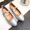 Fashion Flat shoes women's 2025 new Mary Jane single strap shallow mouth soft soled ballet shoes summer round toe single shoes women
