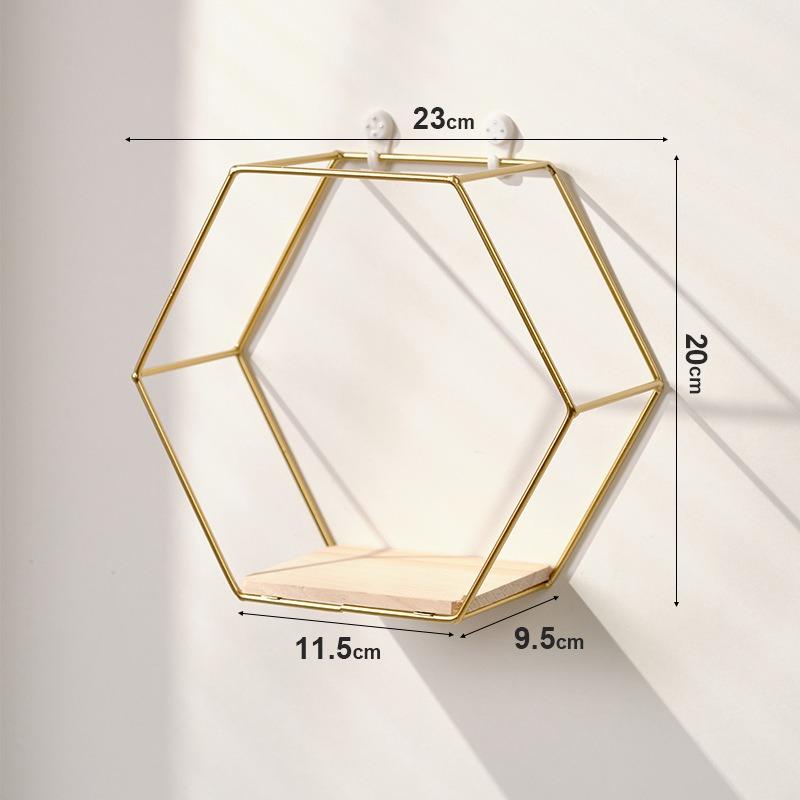 Ironwork Storage Rack Wall-mounted Living Room Wall OrnamentsFigurine Storage Rack Room Wall Decoration and Wall Ornaments