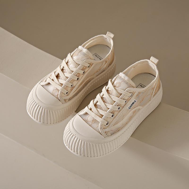 

Fashion CRLAYDK Lace Jacquard Skate Shoes for Women Summer Breathable Low Top Walking Sneakers Ladies Lace Up Casual Platform Tennis 35