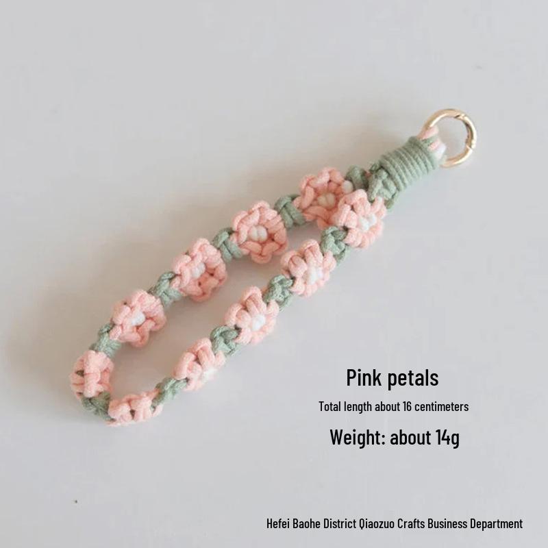 Colorful Daisy Wrist Strap Keychain & Bag Charm Accessory