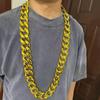 Non-Fading Hip-Hop Style Chain Necklace – Bold Simulated Plastic Accessory