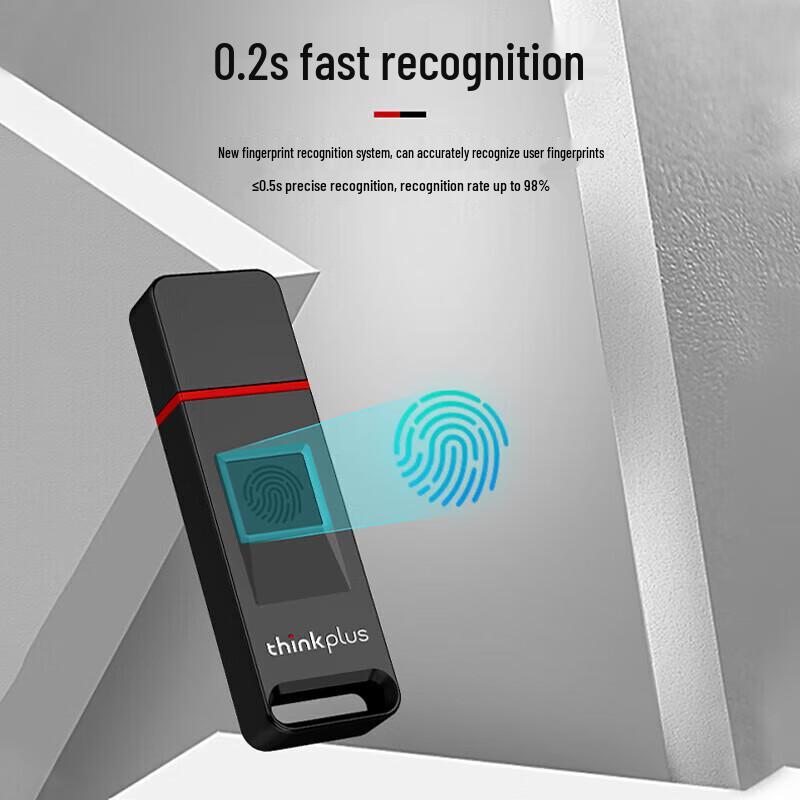 Lenovo ThinkPlus FU200 Fingerprint Encrypted USB 3.2 Flash Drive