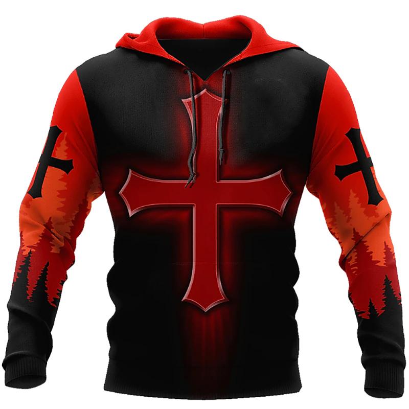 Mikiny Knight Templar Armor Jesus God Guard Cavalier Mikiny s 3D potiskem Muži Ženy Mikina s kapucí nadměrných velikostí Dětský svetr Oblečení
