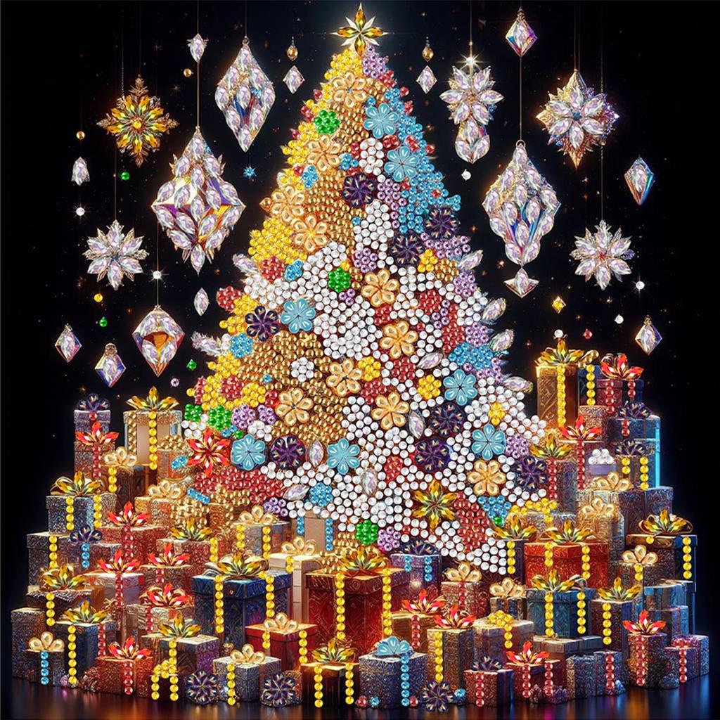 Weihnachtsbaum Spezielle Form Teilbohrer Diamantmalerei Bilder für Heimwanddekor Kristall Strasssteine Diamantmalerei 30x30cm