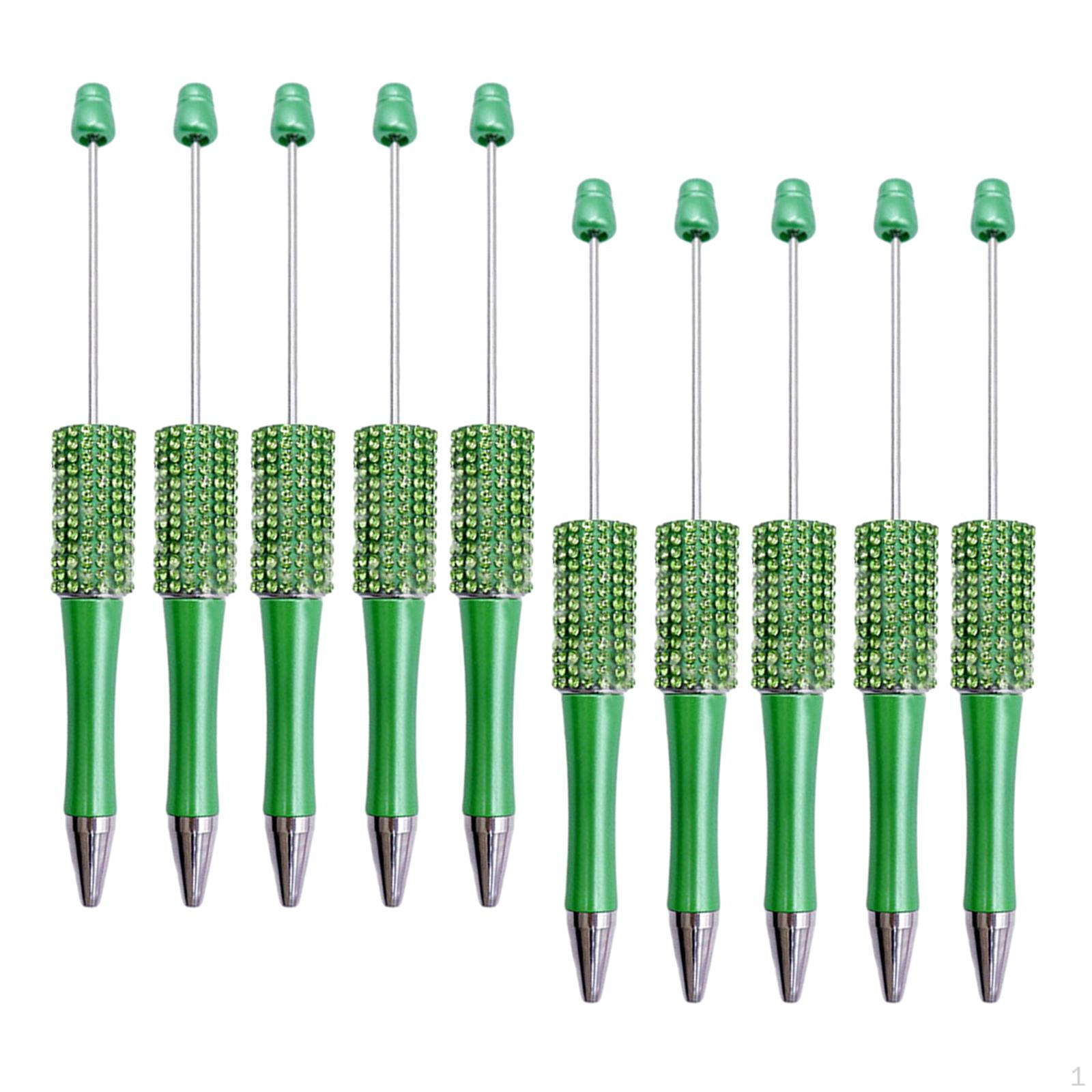 

10 шт. Набор для самостоятельного изготовления ручек из бисера. Подарки для студентов, 1,0 мм, ассорти для рукоделия Green