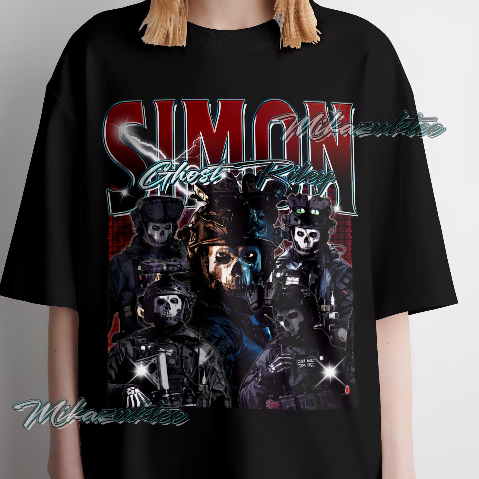 Simon Ghost Riley Graphic T-Shirt, Vintage Design L